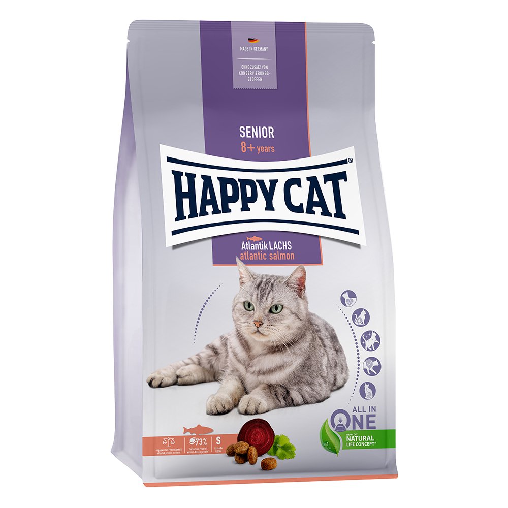 キャットフード　ＨＡＰＰＹ　ＣＡＴ　シニア　アトランティックサーモン　４ｋｇ　正規品　ＣＲＣ35―10―43―00―00