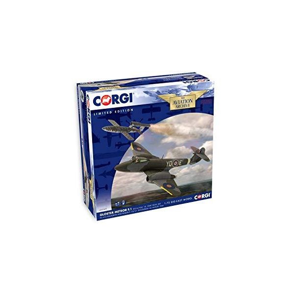 Corgi AA27403 Gloster Meteor F.1 EE216/YQ-E T.D. Dixie Dean RAF No.616 Squadron and Fieseler F-103 V