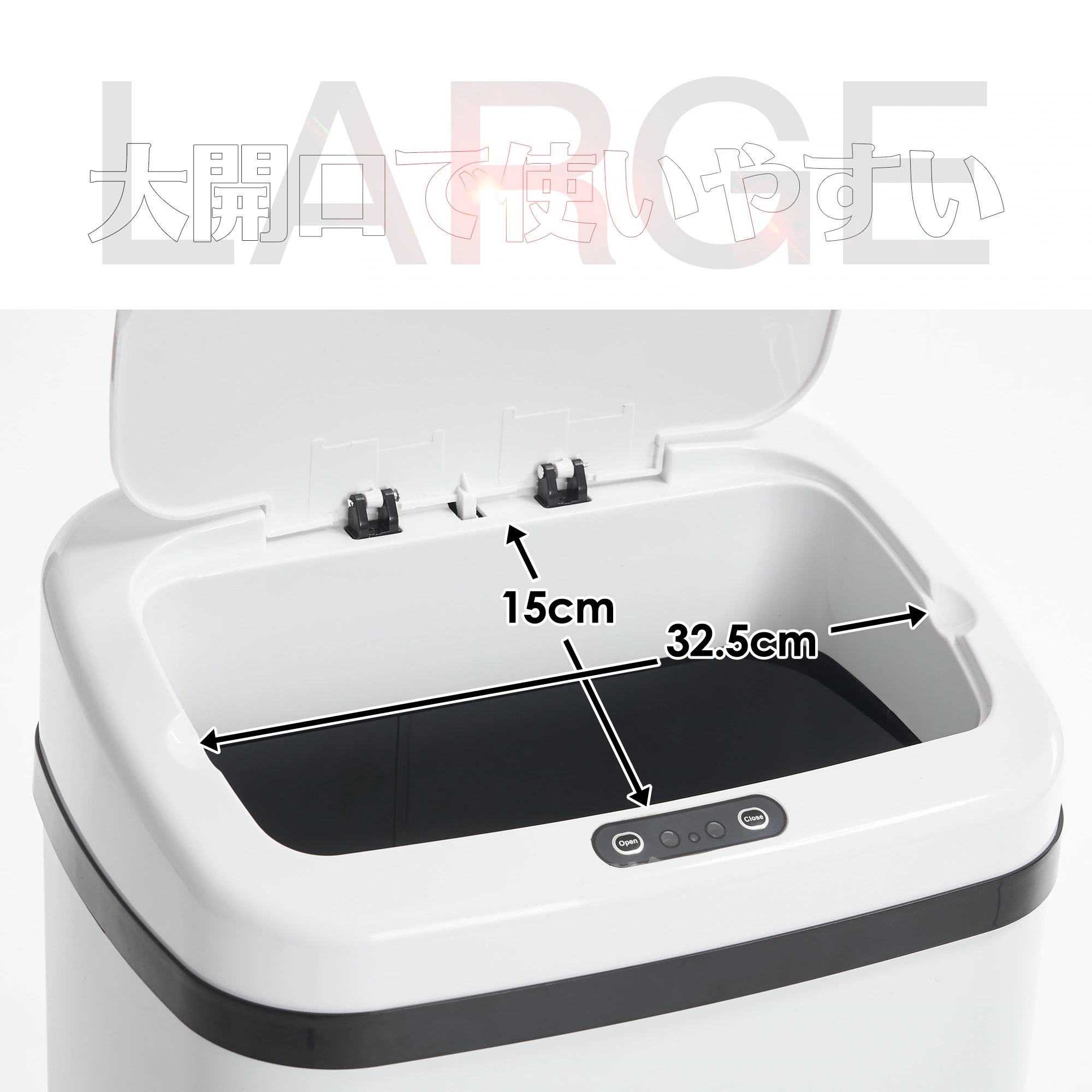 143【人気商品】センサー全自動開閉式 ゴミ箱 大容量45L シルバー 7,612円