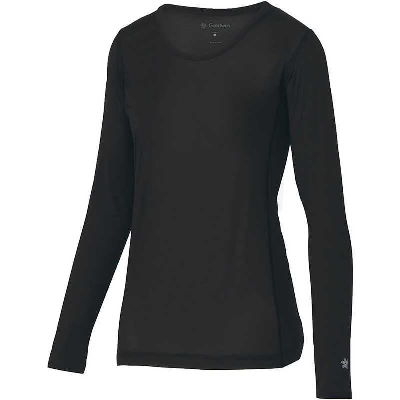 ゴールドウィン　C3fit(シースリーフィット) レディース クーリングラウンドネックロングスリーブ ブラック 1(S) 【返品交換不可】　GCW65102