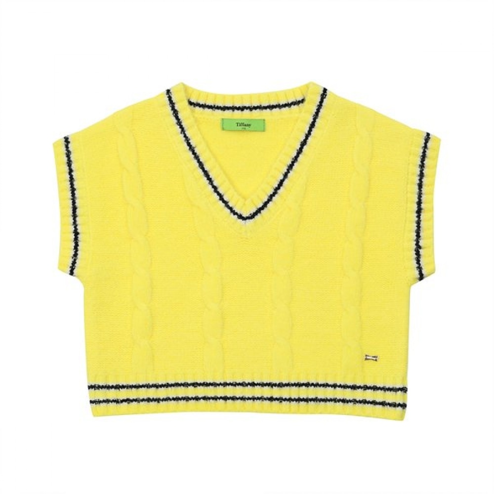 ティファニー イエロー ケーブル ニットベスト T45KBW011