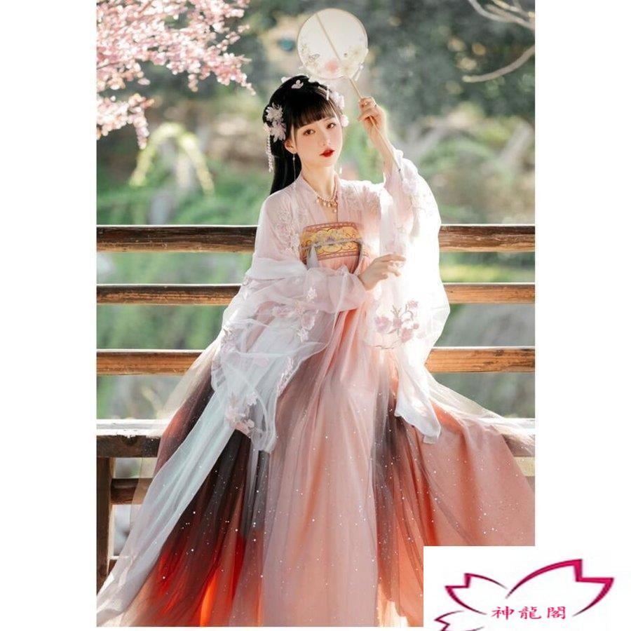 コスプレ衣装 豪華 華流 プリント中国古代宮廷衣装 唐装漢服 皇后貴妃仮装 中国風 中国古典ダンス衣装 チャイナドレス 舞台ステージ衣装