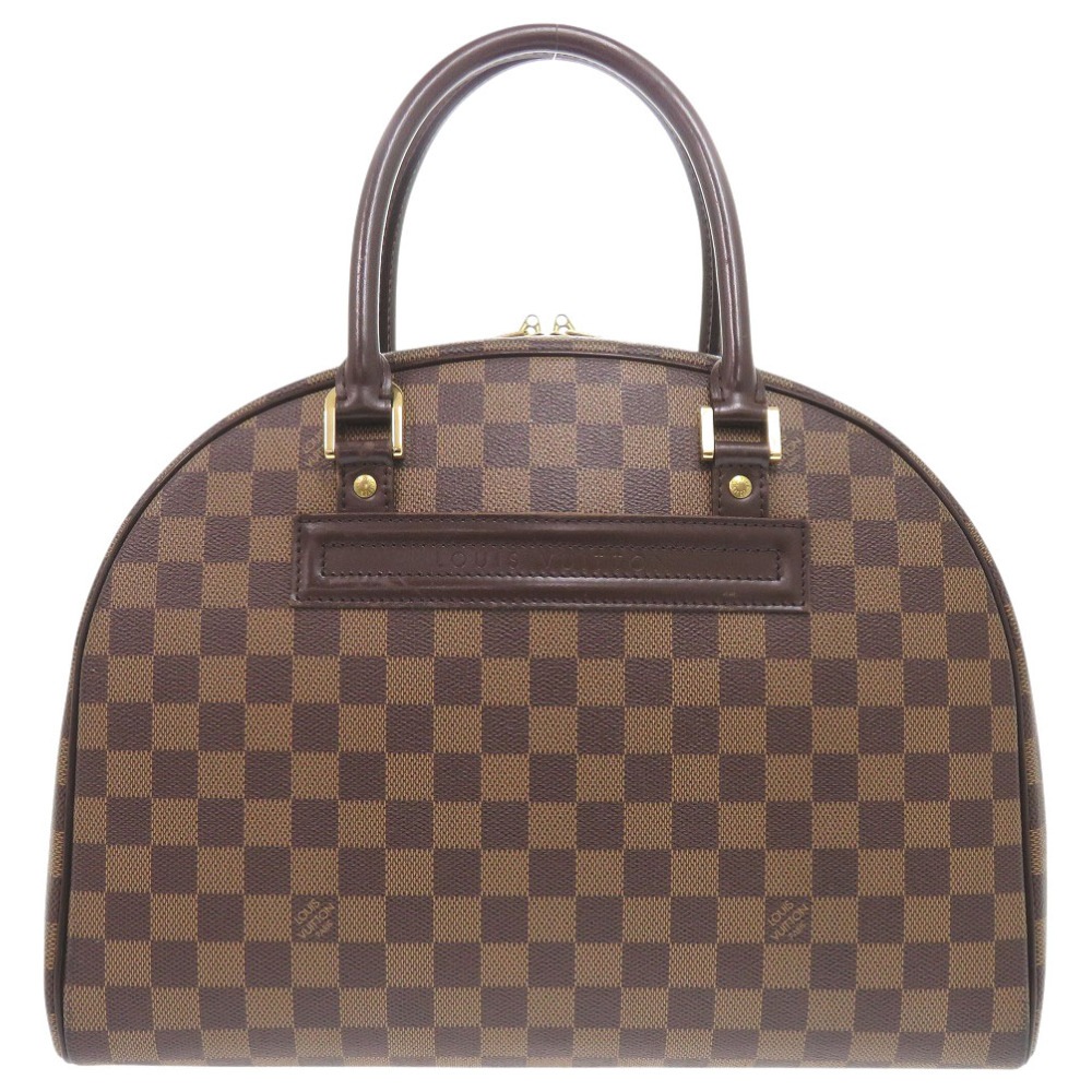 美品 ノリータ ダミエ N41455 ハンドバッグ ダミエキャンバス ブラウン LV 0694【中古】 メンズ