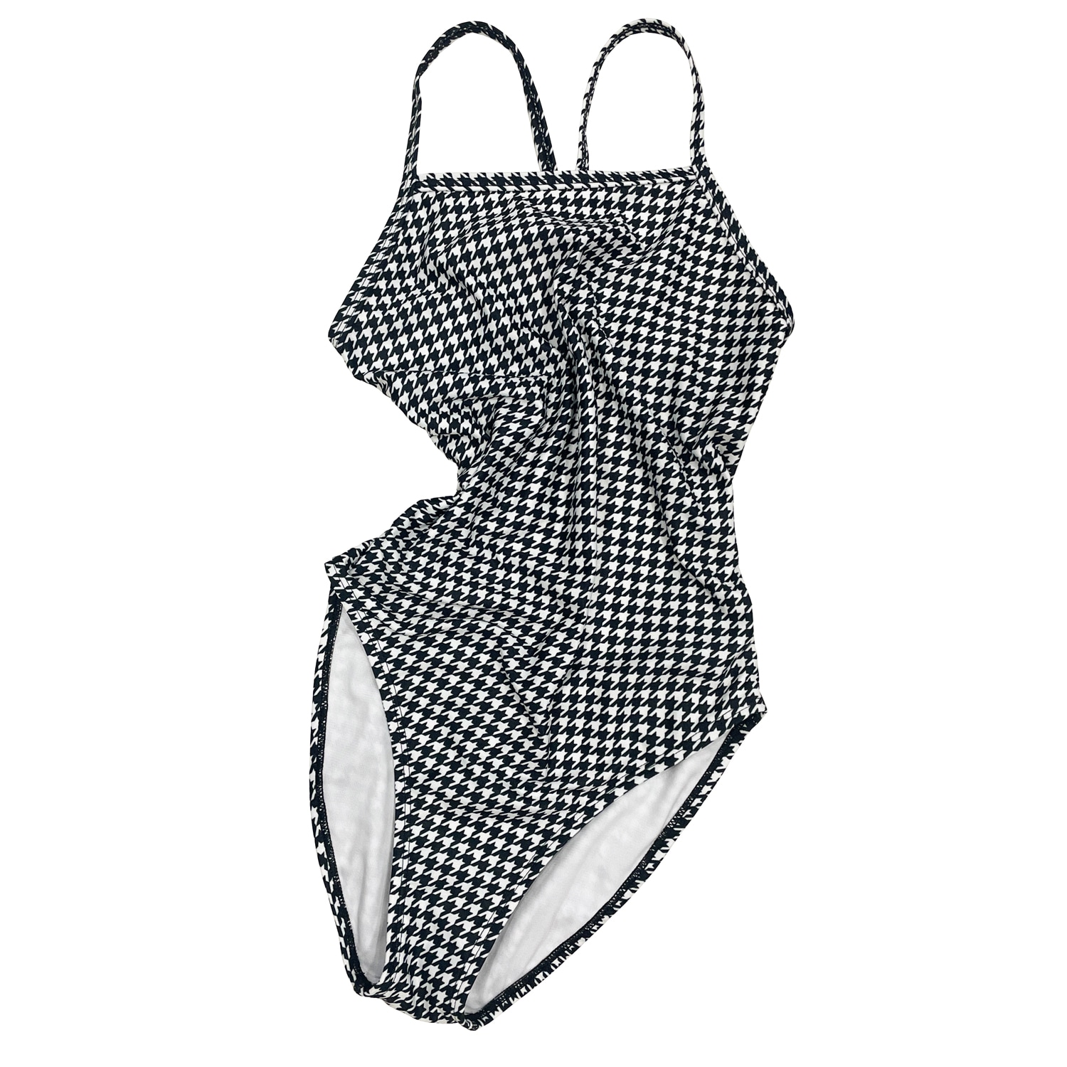 女子 室内講習 水着 シグネチャー Hound Tooth Check(Black) - ポイントエディション