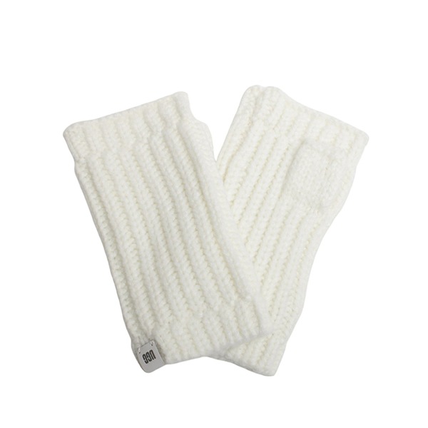 手袋 W CHUNKY FINGERLESS MITTEN 手袋 22590 レディース ホワイト