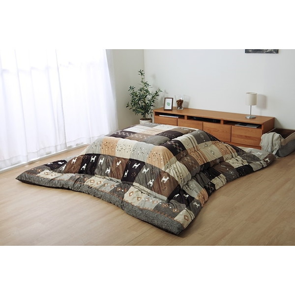 1151470060303 シンシア 掛 こたつ布団 長方形大 ギャッベ柄 ノルディック 掛け単品 ブラウン 約205285cm メーカー直送