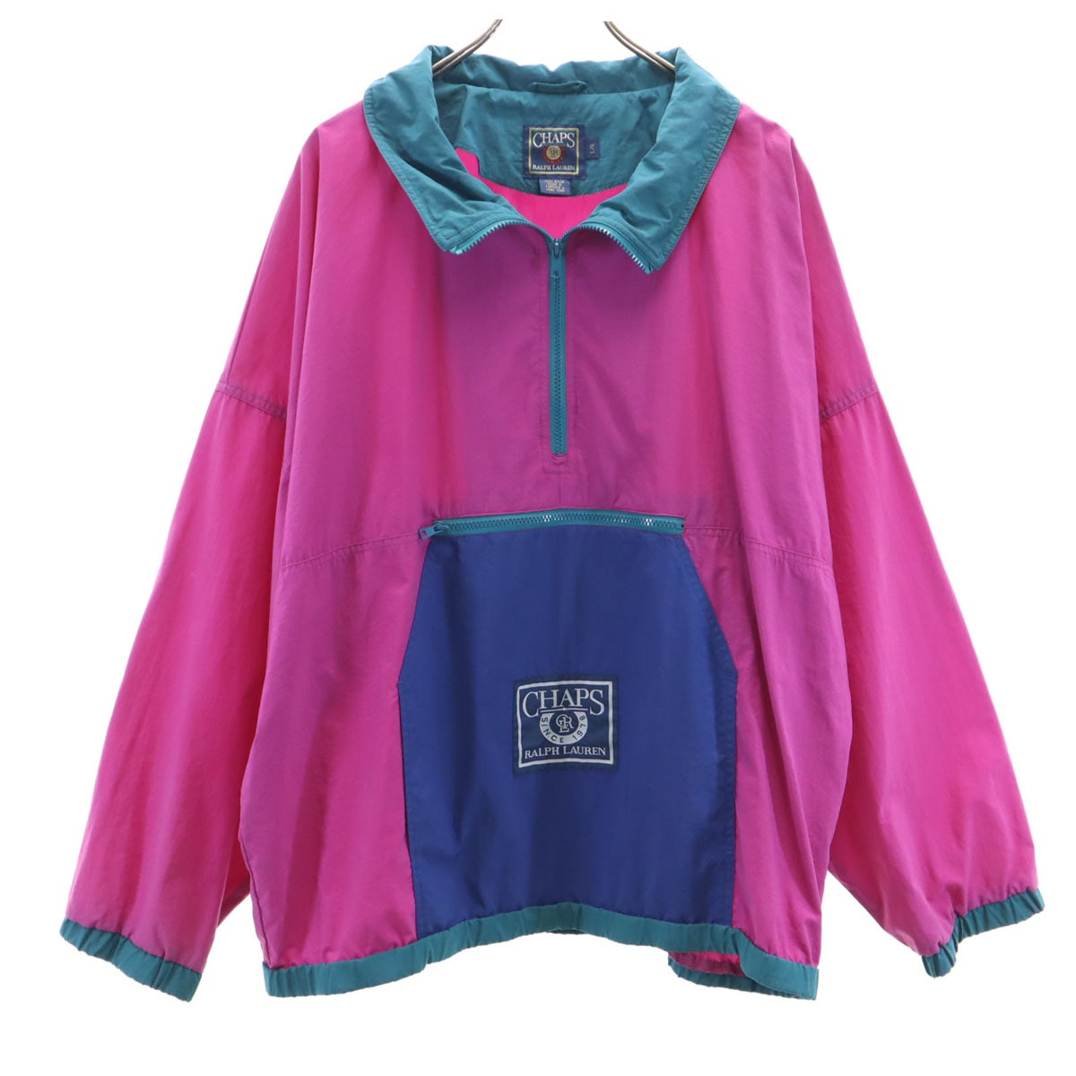 CHAPS RALPH LAUREN チャップスラルフローレン 80s ヴィンテージ プルオーバー ナイロンジャケット L ピンク メンズ 古着