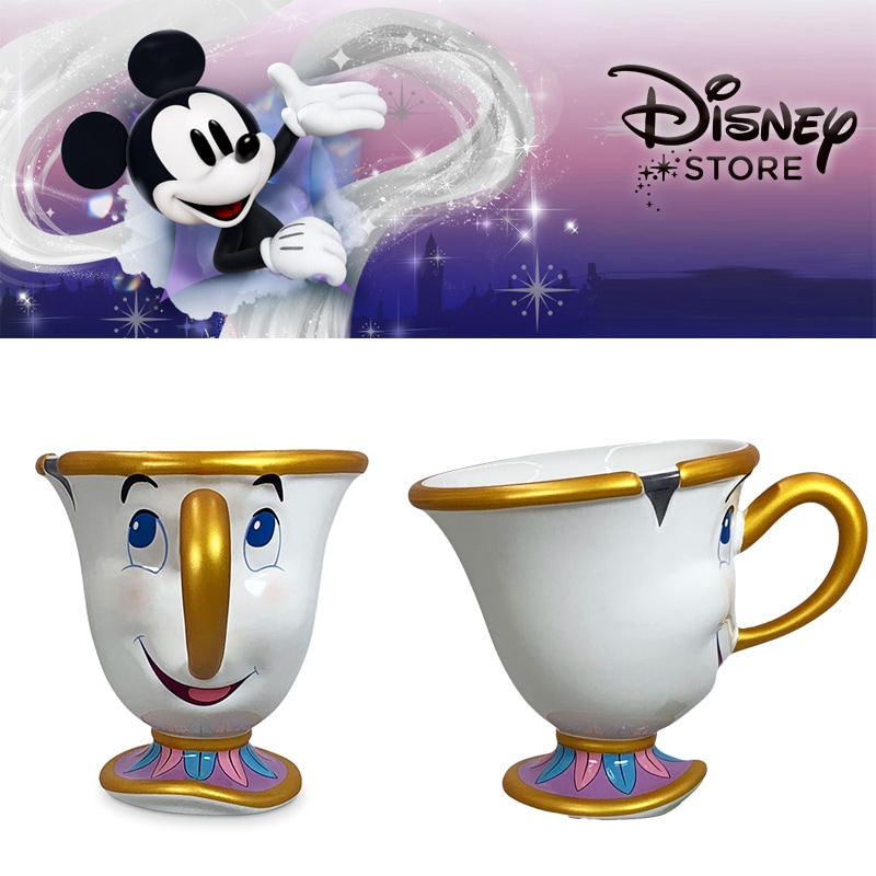 ストア公式 美女と野獣 チップ マグカップ 立体デザイン ゴールドアクセント キャラクター 食器