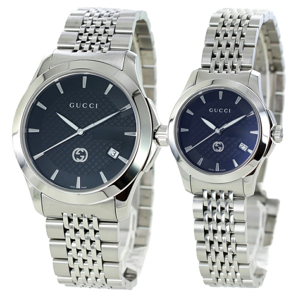 ペアウォッチ 婚約 結婚祝い 結婚記念日 プレゼント グッチ 腕時計 手表 夫婦 高級 GUCCI 時計 Gタイムレス メンズ レディース カップル ペア ギフト 贈り物 ya1264106ya126