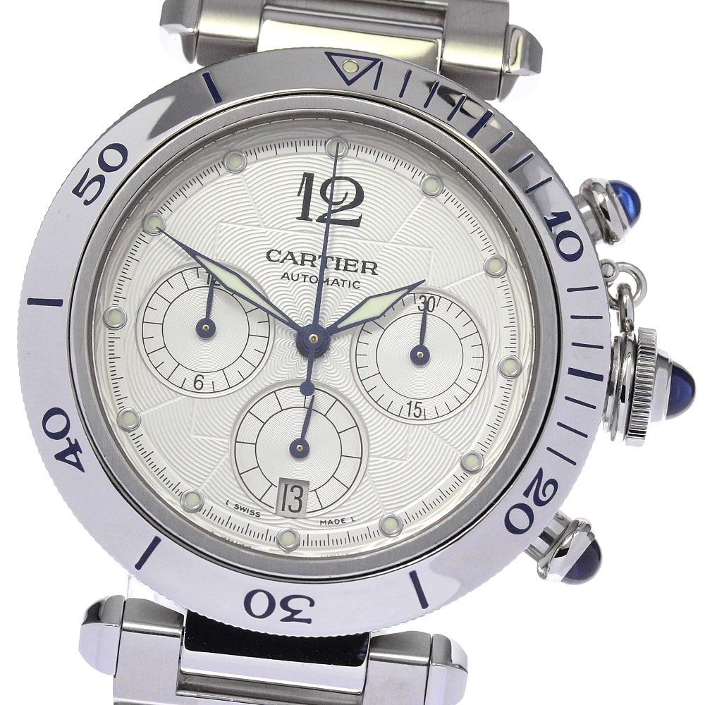 カルティエ CARTIER W31030H3 パシャ38ｍｍ クロノグラフ 自動巻き メンズ 良品 _822885【中古】