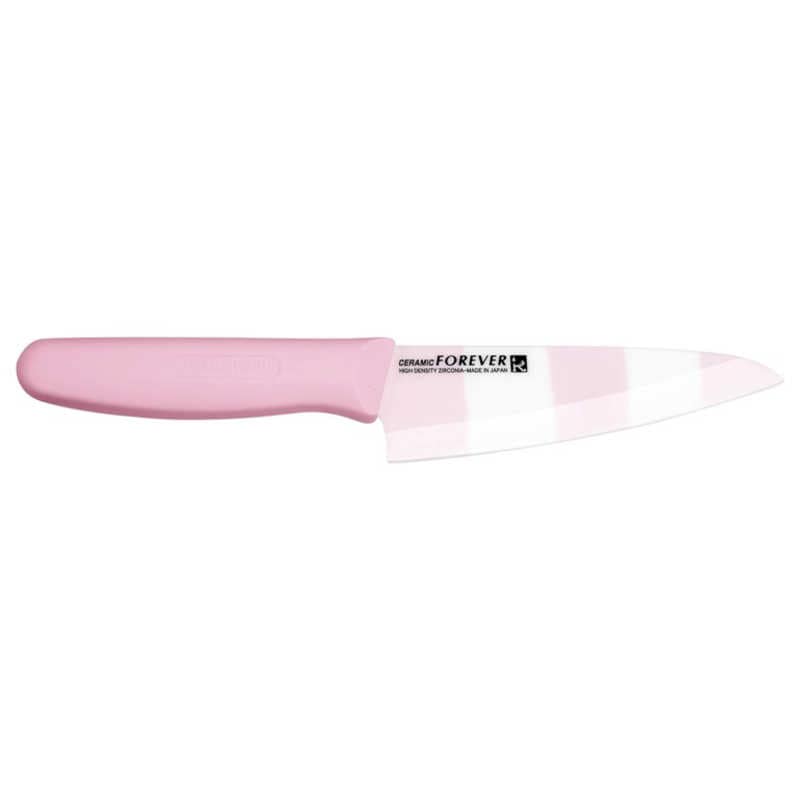 フォーエバー　銀抗菌カラーセラミック包丁 140mm　KC-14PP ピンク縞