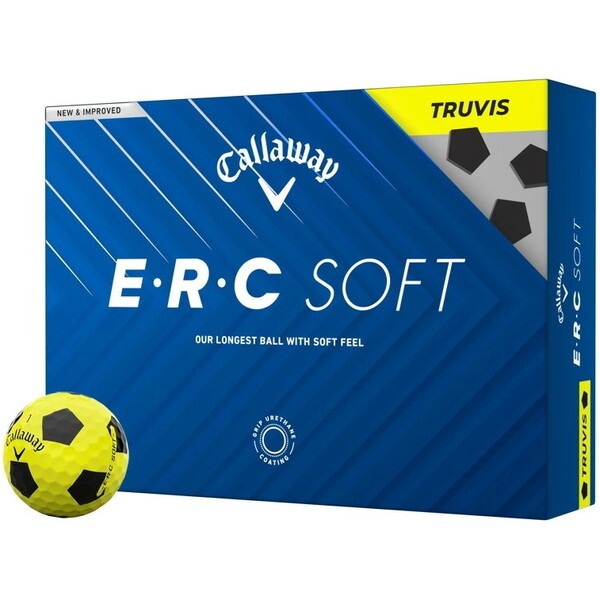 日本正規品 ERC SOFT TRUVIS ゴルフボール 2025年モデル イエロー 1ダース(12個入り)