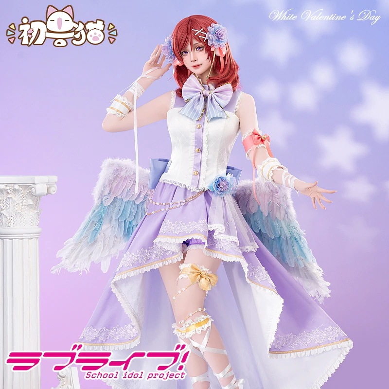 初獣猫コスメーlovelivecos服アニメ西木野真姫ホワイトデー天使アイドル企画