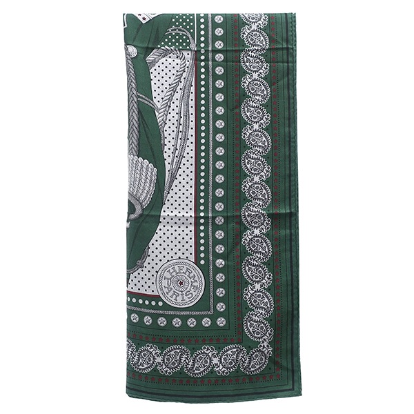 エルメス ストール ショール カレ140 CARRE カレジェアン カシミヤ シルク ヴェールロデン×グリシネ×ボルドー 【ZOUAVES ET DRAGONS BANDANA /ズアヴとドラゴン】