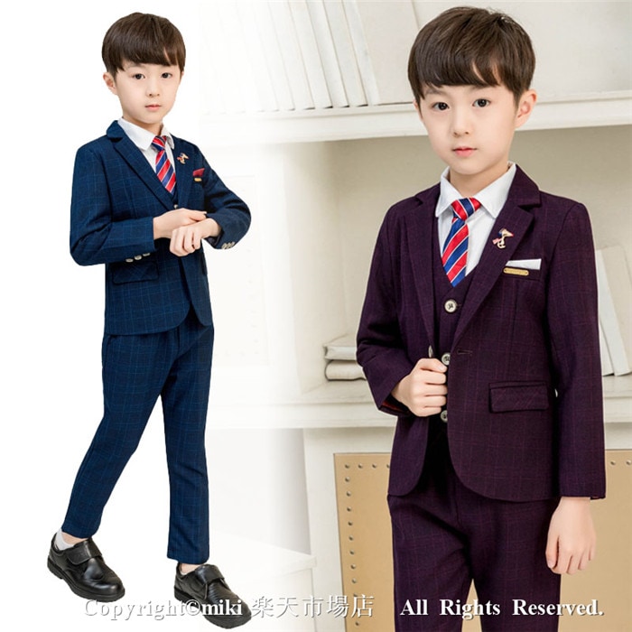 【ワイシャツ ネクタイおまけ！ 6点セット フォーマルスーツ 男の子 キッズ 子供 ベスト タキシード ジュニア 入学式 入園式 卒業式 七五三 結婚式 発表会 誕生日 お食い初め お宮参り記念日 初