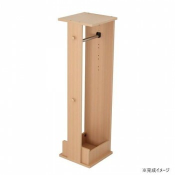 キッズルーム家具 高さ調整できるハンガーラック ナチュラル MIC-35HNA