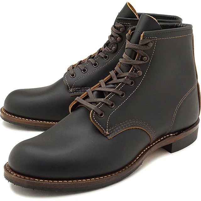 ワークブーツ Dワイズ BECKMAN BOOTS FLAT BOX ベックマンブーツ フラットボックス BLACK KLONDIKE 靴 [9060]