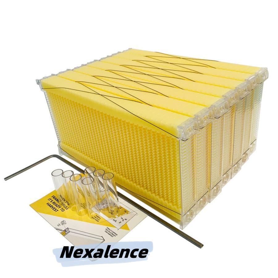 フローハイブ 蜂巣 蜜蜂巣箱 巣脾 巣礎 巣枠 ミツバチ巣 7Pcs 6Pcs 自流蜜蜂巣 フロー蜂のフレーム ミツバチ飼育 養蜂器具 自動流れの蜜蜂 ミツバチ採蜜 蜜蜂