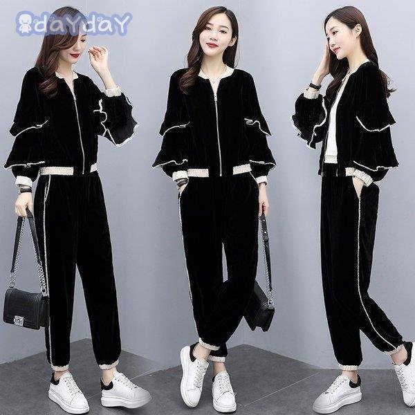 セットアップ レディース 秋冬新作 スウェットセット スポーツウェア 2点セットフレア 長袖オーバー ロングパンツ 運動着/部屋着 カジュアル ジャージセット