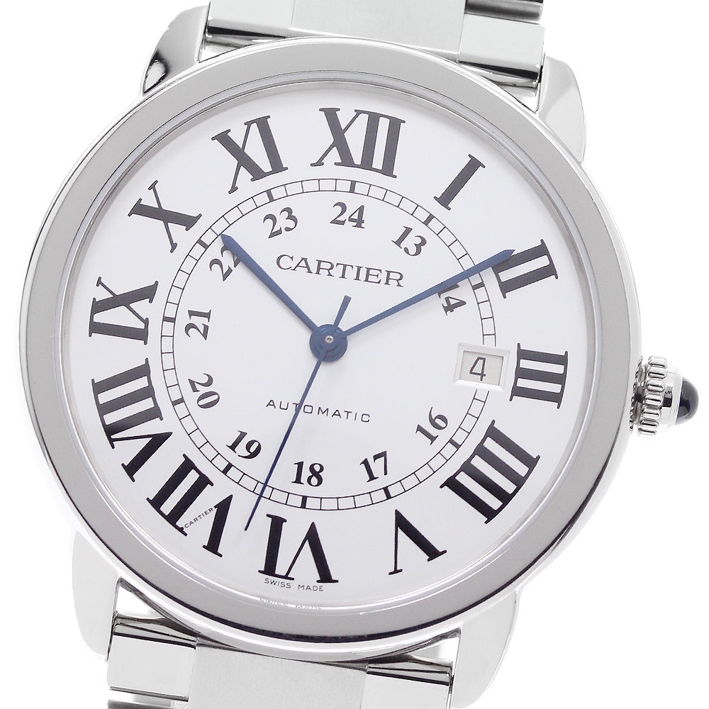カルティエ CARTIER W6701011 ロンドソロ ドゥ カルティエXL デイト 自動巻き メンズ 良品 _957873【中古】