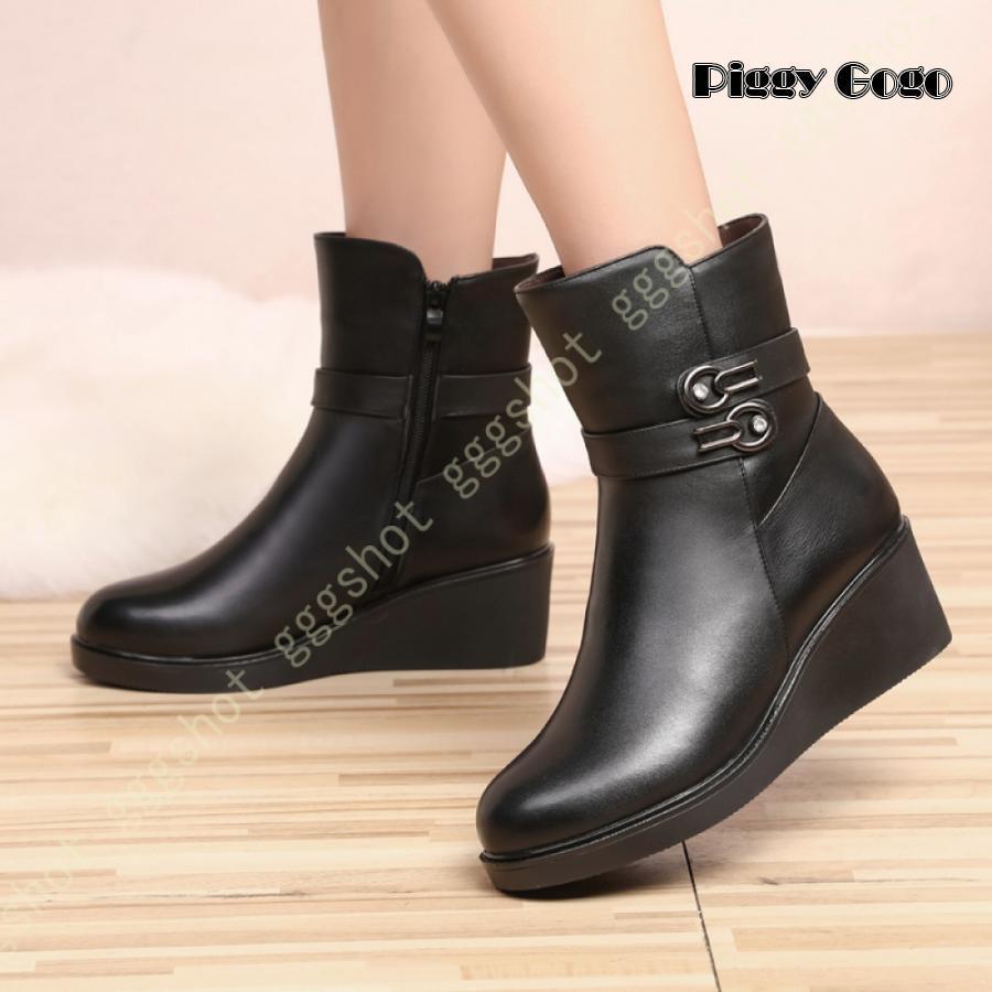 あったか ファー 防寒 ダウンブーツ 3センチヒール レディース スノーシューズ 綿靴 冬用雪靴 女性用 ボア付き ウィンターシューズ 保温 雪地 通学 通勤用