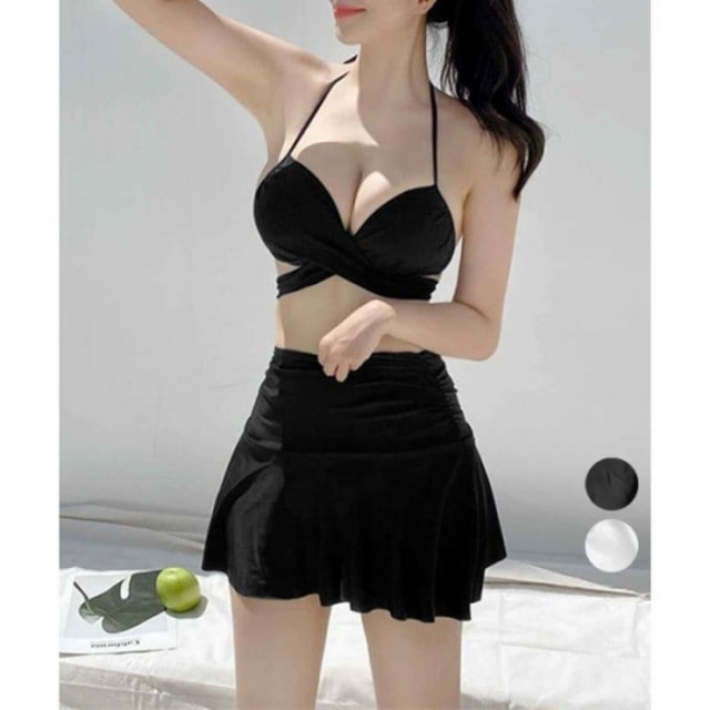 クロスビキニ フレアスカート 3点セット 5,385円