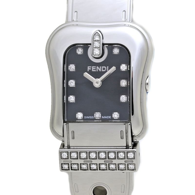 B‐FENDI ビーフェンディ 3800L ダイヤモンド【磨き済/電池交換済】ステンレススチール レディース /39776【中古】【腕時計】