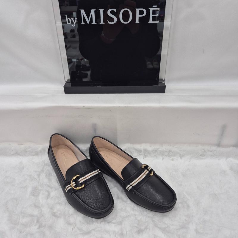 By 女性 ゴールドリング ローファー 112HT339SH002 BLACK 4 JJ