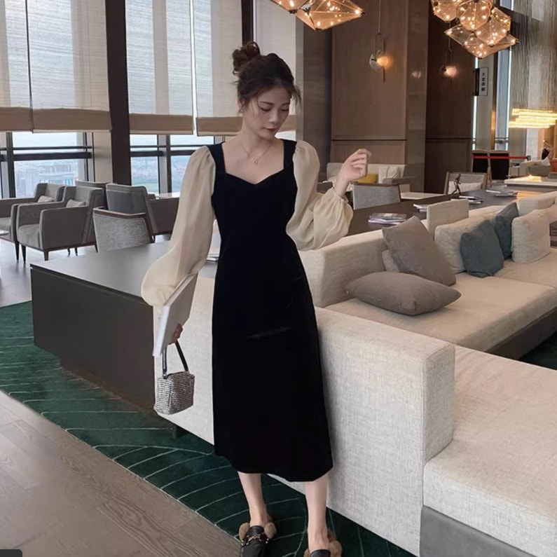 ドレス ワンピース レディース ウェディング パーティー 結婚式 二次会 披露宴 演奏会 発表会 ステージ 舞台 フォーマル 衣装 謝恩会 ミニ 膝上 膝下 ミモレ ロング ミディアム丈 長袖