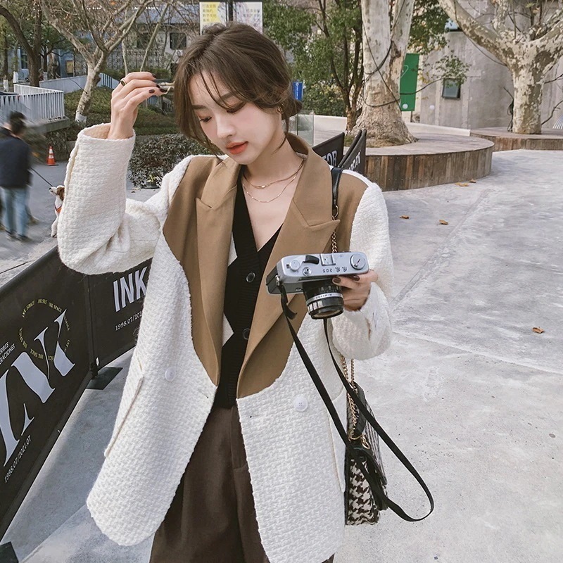 冬アウター 可愛いスーツアウターレディース韓国ファッション春秋服ジャケットショートトップス 母の日