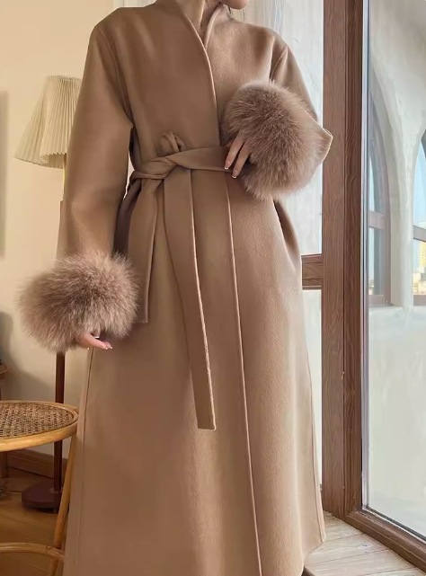 レディース コート アウター 上着 ノーカラーコート ロング 長袖 袖コンシャス ノーカラー フェミニン ウエストリボン ポケット きれいめ シンプル 上品 おしゃれ かっこいい こなれ感 エレガント