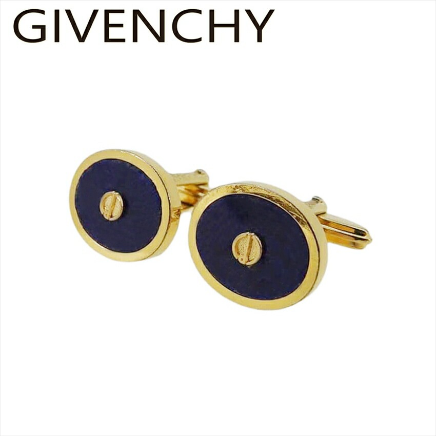 カフス カフス メンズ ゴールド ネイビー 中古