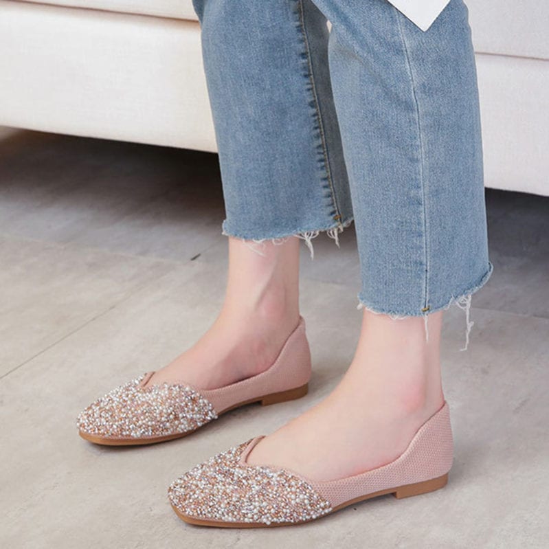 1000円OFFクーポン パンプス 痛くない 結婚式 レディース スクエアトゥ シューズ キラキラ ウェディングシューズ 蝶結び ローヒール フラットヒール パンプス ブライダルシューズ ラインストー