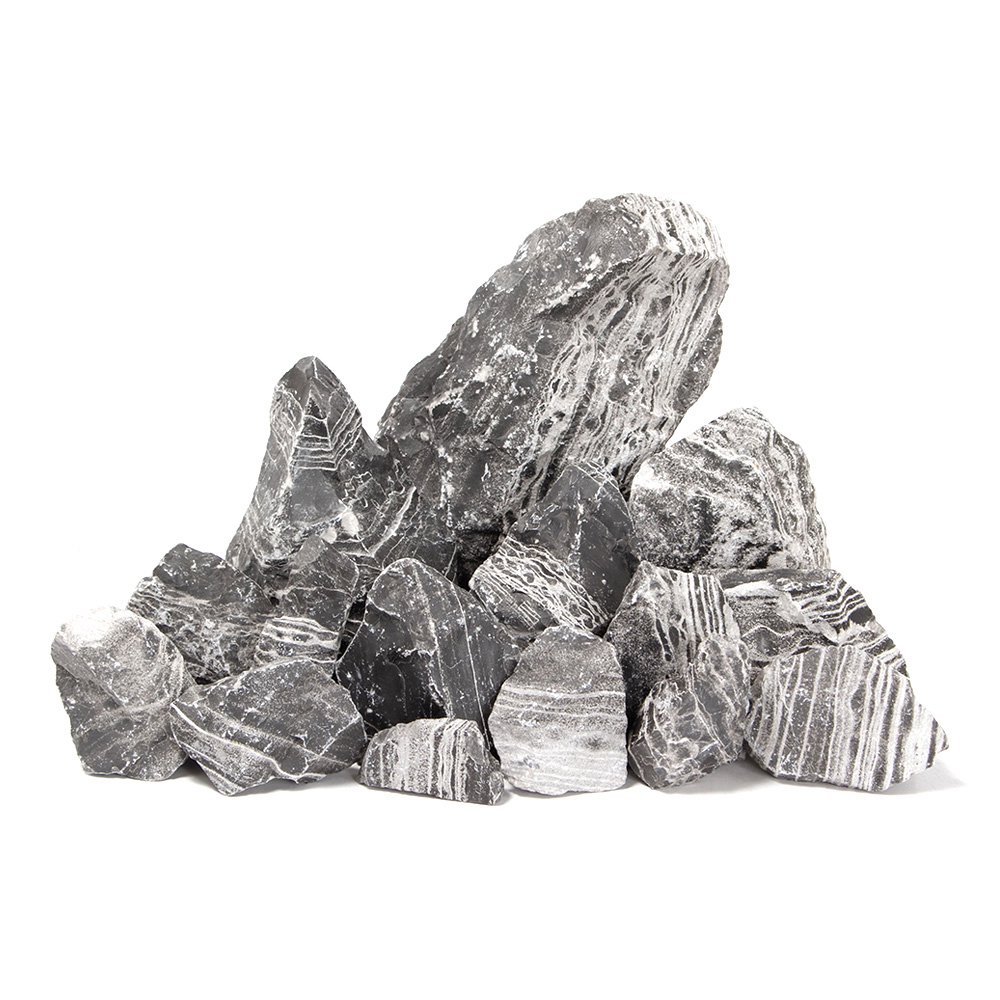 形状お任せ　黒閃石　サイズミックス　１０ｋｇ　６０ｃｍ水槽向け　アクアリウム　レイアウト素材　ＣＲＣ21―20―99―10―00