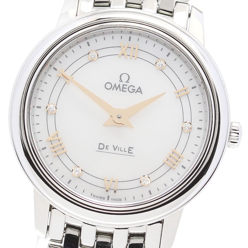 オメガ OMEGA 424.10.27.60.55.001 デビル プレステージ 6Pダイヤ クォーツ レディース 良品 _844827【中古】 124,050円