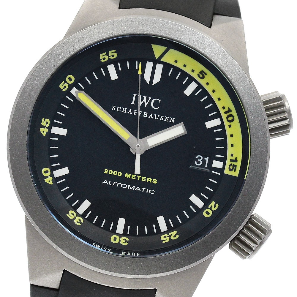 ベルト訳あり IWC IWC SCHAFFHAUSEN IW353804 アクアタイマー オートマティック2000 デイト 自動巻き メンズ _889665【中古】