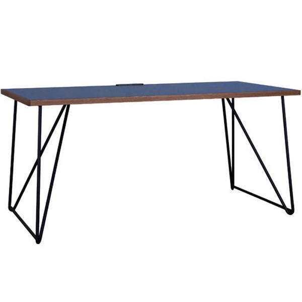 筑波産商 カウンター デスク 150 メラミン天板 ネイビー/WBN メーカー直送