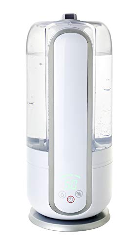 [山善] 超音波式加湿器(木造約5畳/プレハブ約8畳) タンク容量2.5L 上部給水 湿度センサー搭載 ホワイト MZ-K25(W)