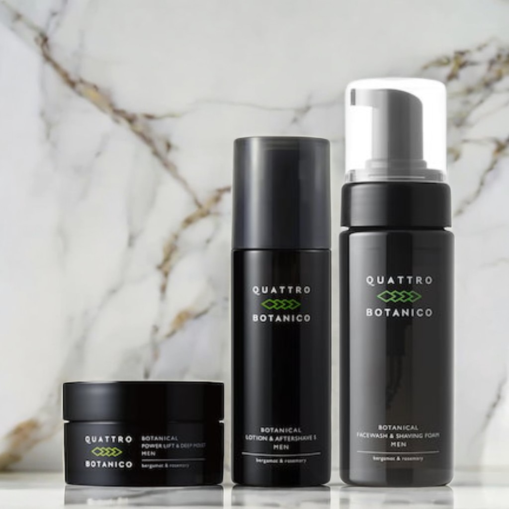 クワトロボタニコ （ 男性 オールインワン 化粧水 クリーム 洗顔 ） ボタニカル スキンケア セット 男性用 化粧品 （ メンズ スキンケア ）