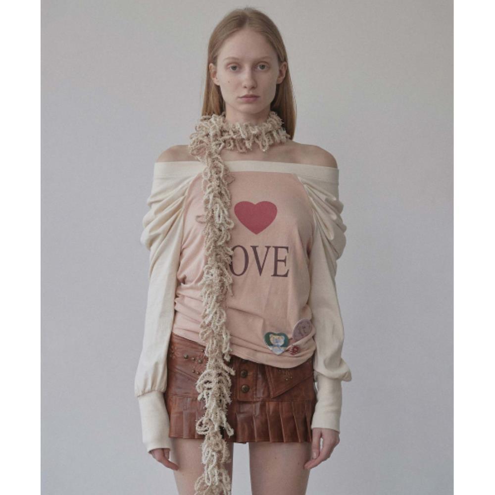 スカルプター Sequin Mop Scarf Natural SC24A604IV