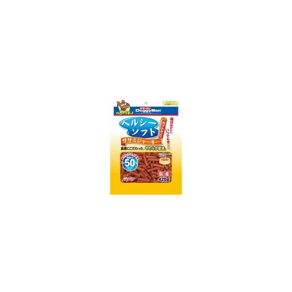 【1ケース】【お取り寄せ対象品】ドギーマン ヘルシーソフト ササミジャーキー カットタイプ 420g[ドギーマンハヤシ] *24個