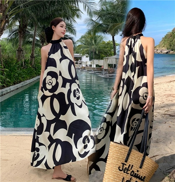 リゾートワンピース レディース サマードレス ワンピース 夏ワンピ ロング おしゃれ ファッション 春夏 カジュアル 花柄 体型カバー ゆったり 大きめ きれいめ ハワイ 沖縄 旅行用 大人 20代