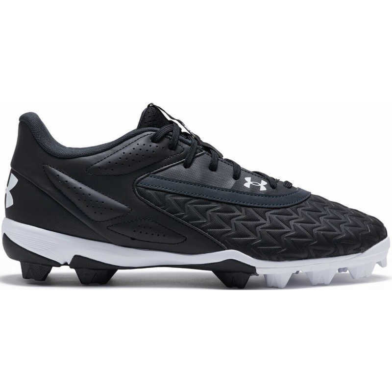 アンダーアーマー　ベースボールシューズ UAリードオフ ロー ラバーモールド3.0 ［メンズ / 25.0cm / 幅：D］ Black×Black×White　3027447