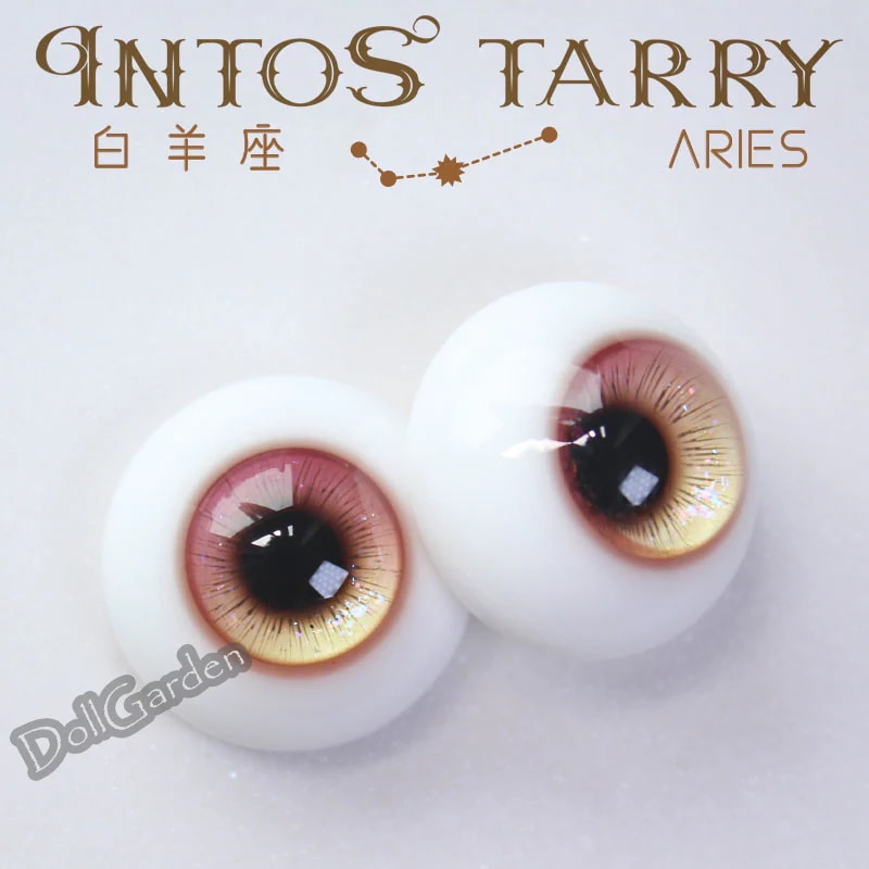 BJD ドールアイ レジンアイ 『 おひつじざ Aries 』 樹脂アイ ピンク系 球体関節人形用樹脂眼 12mm/14mm/16mm/18mmサイズ