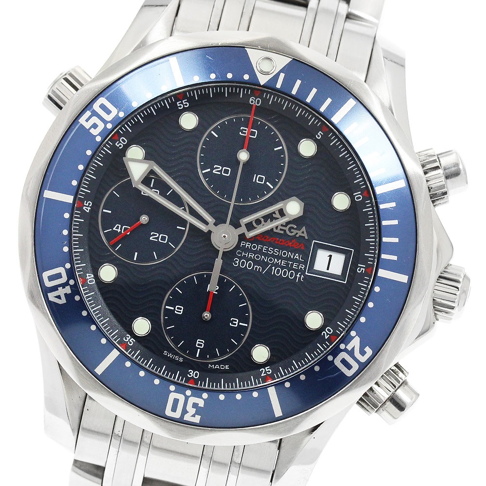 オメガ OMEGA 2225.80 シーマスター300 デイト クロノグラフ 自動巻き メンズ _955690【中古】