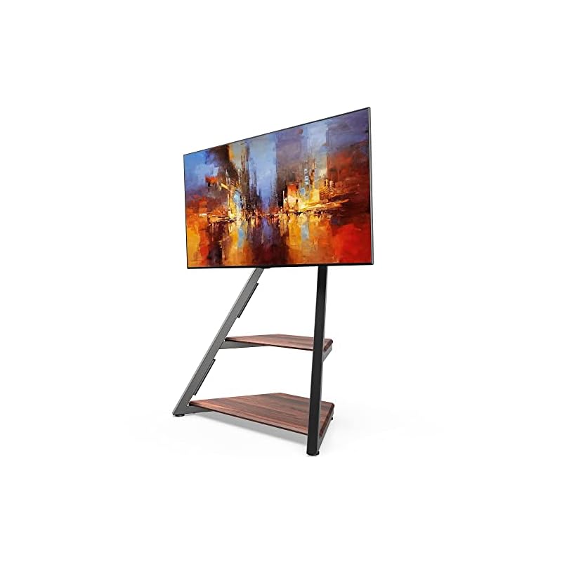 FITUEYES DESIGN 壁寄せ テレビスタンド インテリア 3265インチ対応 エッフェル塔 キャスター付き コーナー 配線隠し 高さ 角度調節可 耐荷重40KG エッフェルシリーズ F82