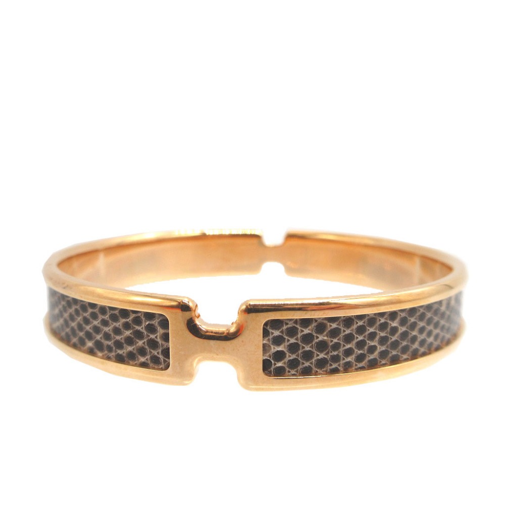 新品同様 オランプ バングル リザード/メタル/リザード ナチュラル 0646【中古】 レディース