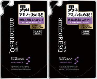 【2個セット】アミノレスキュー for MEN フレグランス オールインワンシャンプー つめ替 350ml