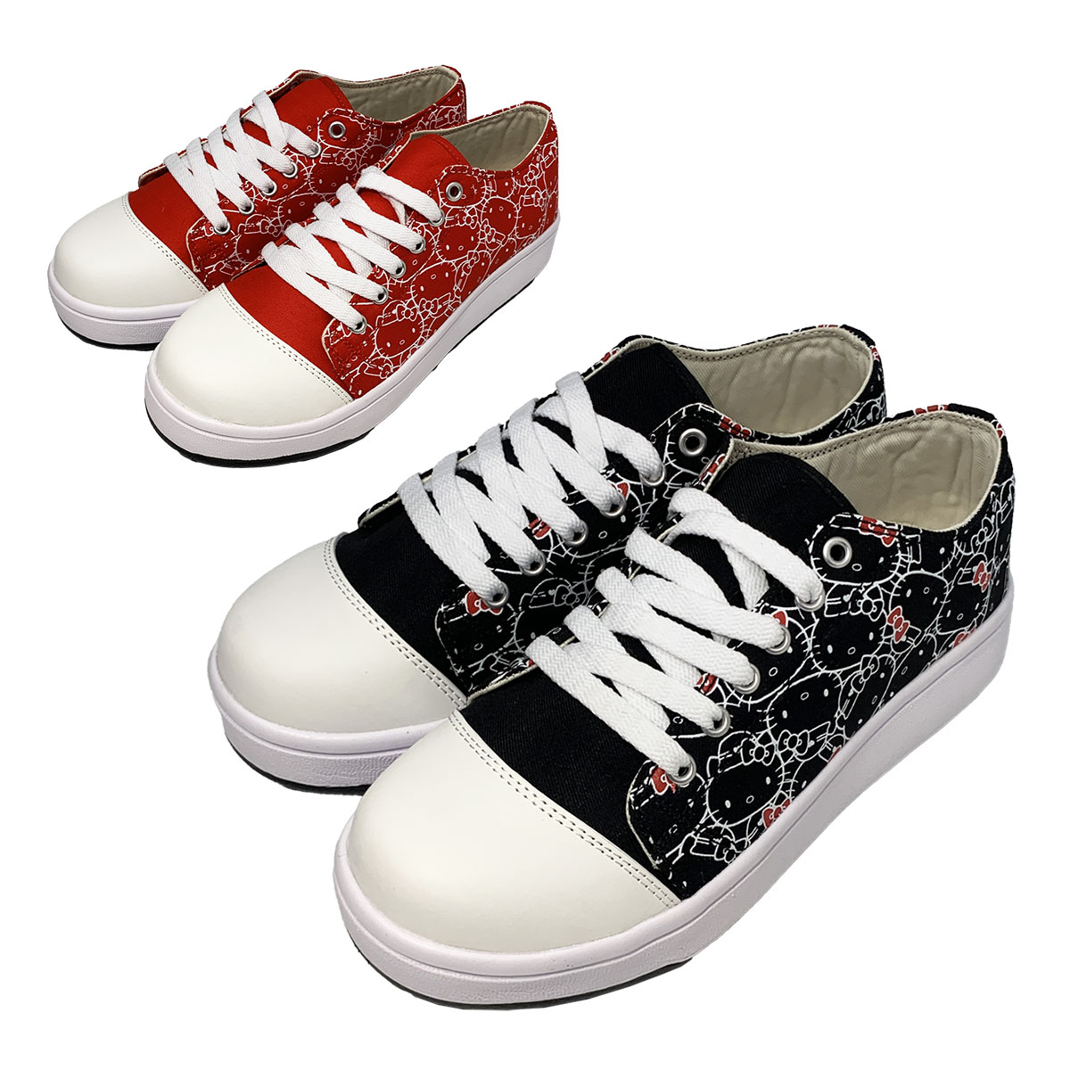 【SA2008】HELLO KITTY総柄キャンバスワークスニーカー