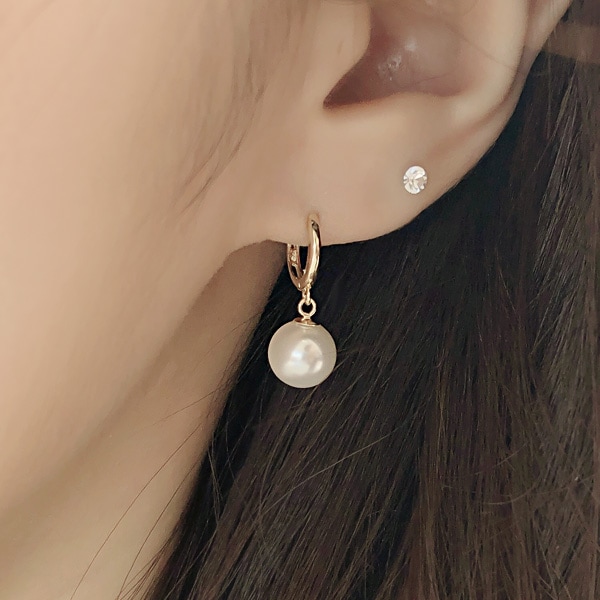 2022年春の 14K Vignon Swallow (ARE122) Earring Pearl ピアス type:14k 옐로우골드 -  aegis.qa